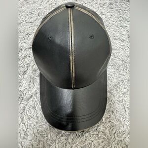 Classic Vintage Washed PU Leather Baseball Cap Hat for Men Women